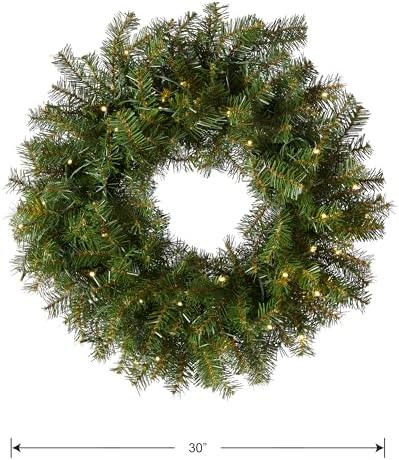 National Tree Company 30in Pre-Lit Norwood Fir Artificial Christmas Wreath - Image 4