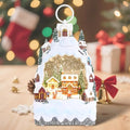 Christmas Snow Globe Lantern with 8 Holiday Music, Christmas Water Snow Globe USB/Battery Powered 6H Timer, Glitter Snowfall Build A Snowman Scene for Family Friends (Build A Snowman) by YuxelulmaiGlowforHomeGard