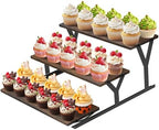KALYLOC 3 Tier Cupcake Stand Dessert Table Display Set (Brown, Y-Shape) by KALYLOC