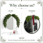 2Pcs 5.1ft Christmas Mirror Garland, Artificial Cedar Swag for Mirror Decor - Image 4