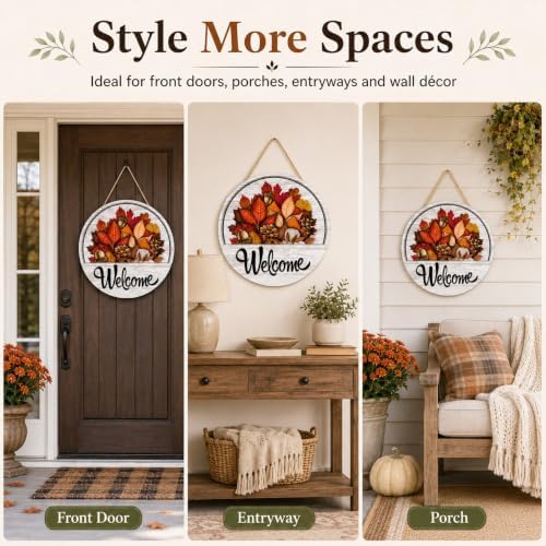 16 Pcs Interchangeable Welcome Sign for Front Door，2 SET - Image 4