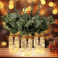Set of 3 Mason Jar Lights, Plant Decorative Jars Vase Holiday Table Decor by ysnn
