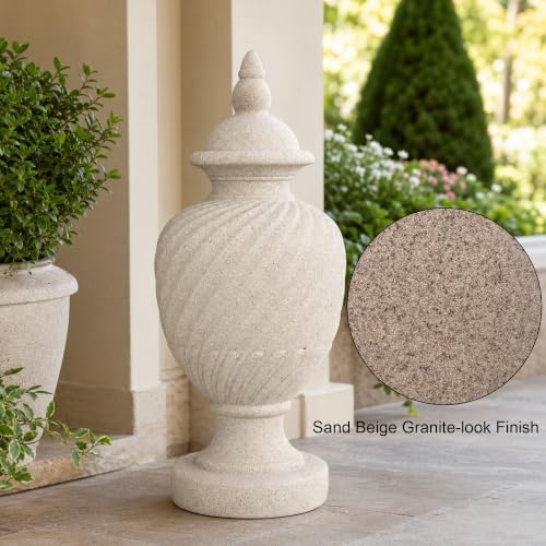 Sand Beige Finial For Entranceway or Gateway, Outdoor Garden Sculpture - Image 3