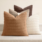 MIULEE Pack of 4 Corduroy Decorative Throw Pillow Covers 20x20 Inch Brown by MIULEE