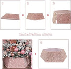 Christmas Tree Collars for Atificial Trees, 24 Inch Sparkling Sequins Christmas Skirt, Base Cover,Holiday Home Decor Ring(Rose Gold,Large) - Image 5