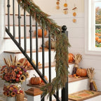 Valery Madelyn 6ft Artificial Norfolk Fall Garland for Mantle - Image 6