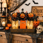 Lighted Halloween Table Centerpiece, Pumpkin Mason Jar Decorations for Home - Image 4