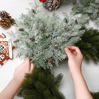 Giegxin 18 Inch Christmas Snow Frosted Pine Branches - Image 6