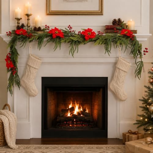 9 FT Artificial Christmas Garland, Faux Pine Greenery for Mantel by Unknown
