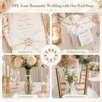 120 Pcs Gold Pearl Napkin Rings Bulk Imitation Pearl Ring Napkin Holder - Image 7