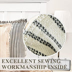 ZWJD Throw Pillow Covers 26x26 Set of 2 Striped Pillow Covers with Fringe Chic Cotton Decorative Euro sham Pillows Square Cushion Covers for Sofa Couch Bed Living Room Farmhouse Decor, (Gray) - Image 3