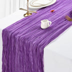 12 Pack 35 x 120 Inch Purple Table Runner Cheesecloth - Image 4