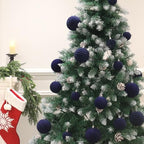 20Pcs Velvet Ornaments for Christmas Tree,2.36In Christmas Ornaments Set - Image 6