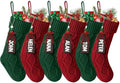 Hommtina Christmas Stockings, Personalized Christmas Stockings 18 Inches Large Size Cable Knitted Stocking Gifts (6pcs red&Green) by Hommtina
