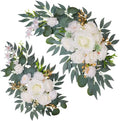 Wedding Arch Decorations 2 Pack, White Arch Flowers Swag Set by Ovveroche