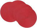 Now Designs Disko Round Placemats, Chili, Set of 4, 15 inches by NowDesigns