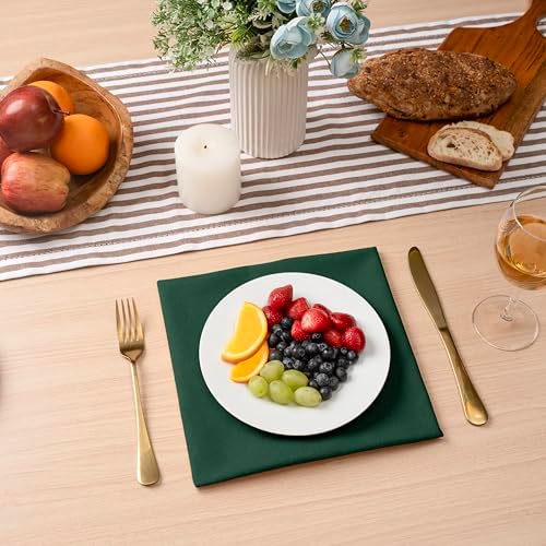Blue Needles Solid Cloth Napkins 100% Cotton Set of 12-18 x 18 Inches - Image 2