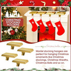 Christmas Stocking Holders for Mantle, Weighted Stocking Hangers, Christmas Stocking Hooks for Tables Window Fireplace Mantle Decoration(Gold,5PCS) - Image 6