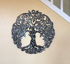 Tree of Life Metal Wall Art, Contemporary Iron Artwork Decor, Celtic Family Trees, 23 In. x 23 In. Round Modern Plaque, Handmade in Haiti,Fair Trade Certified, Signed By Wilson Etienne - Image 6