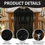MDS Pack of 20 | Black |14ft Chiffon Table Runner 29x170 Inches Long Romantic Rustic Sheer Gauze Runner for Wedding Bridal Shower Birthday Banquets Engagement Spring Easter Boho Decorations - Image 5