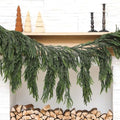Janinka 40" Christmas Norfolk Pine Dripping Garland with 12" Dripping Branches Realistic Touch Christmas Artificial Greenery Garland for Mantle Table Stair Fireplace Home Indoor Outdoor Party Decor by Janinka