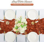 20 Pack Terracotta Cheesecloth Table Runner 120 Inch 10FT Rustic Boho Gauze Cheese Cloth Table Runner for Wedding Party Baby Shower Thanksgiving Christmas Decoration - Image 5