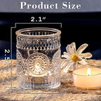 Clear Votive Candle Holders Set of 48- Glass Tealight Candle Holders Bulk - Image 2