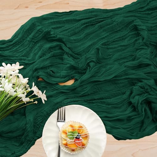 6 Pack Cheesecloth Table Runner 10Ft Christmas Gauze Boho Table Runners for Wedding Decor Bridal Shower Decorations Baby Shower Party(35" x 120") - Image 4