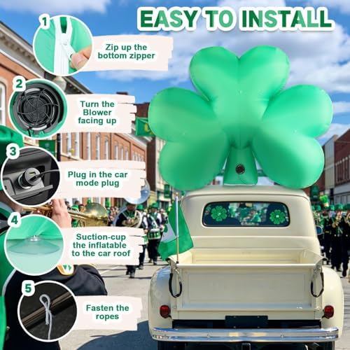5FT St Patricks Day Inflatables Decorations Outdoor Blow Up Decor - Image 6