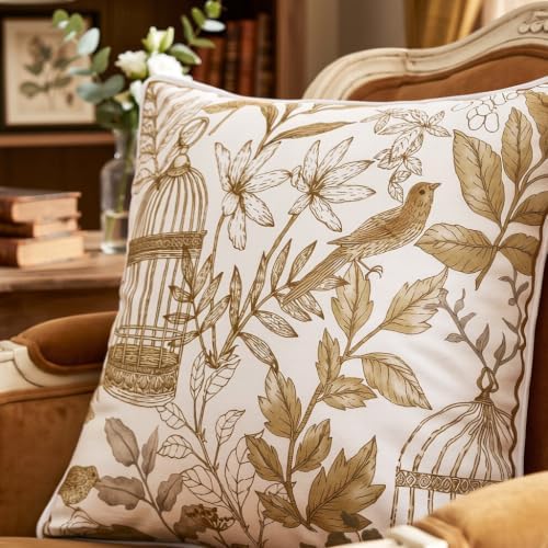 patdrea Designer French Velvet Throw Pillow Cover,Set of 2,18"x18"-Aviary - Image 2