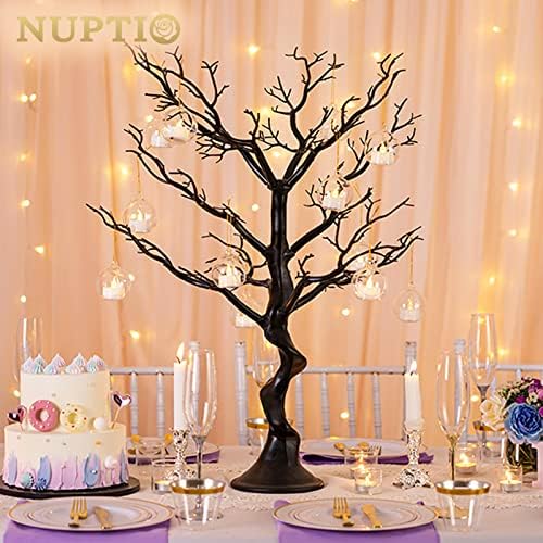 NUPTIO Black Ornament Tree, 30 Inch Artificial Halloween Branch, 2 Pcs - Image 2