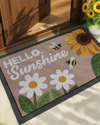 Color&Geometry Outside Welcome Front Door Mat, 32"x48" Sunny Gold by COLORG
