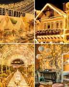 552FT 1400LED Warm White Christmas Lights Outdoor, Extra Long Outdoor String Lights Waterproof, Timer & Memory, 8 Modes Dimmable Plug in Fairy for Outside Tree Wedding Patry - Image 5