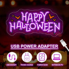 Happy Halloween Neon Sign, Purple LED Wall Light 16.7x8.3 Inch - Image 4