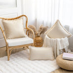 YEENAASY Throw Pillow Covers 22x22 Boho Striped Pillow Cases with Tassel - Image 4