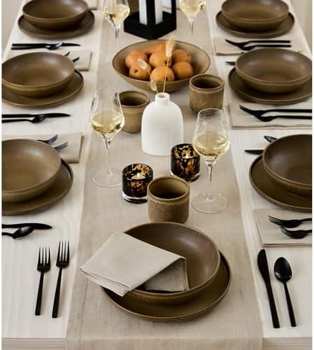 Solino Home 100% Pure Linen Table Runner Natural, Fete 14 x 90 in - Image 3