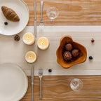 Keketoarrange Two Tone Linen Table Runner 60 Inch - Image 4