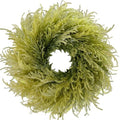 HipTree 28 Inch Spring Farmhouse Green Flocked Cypress Wreath Outdoor by HipTree