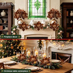 8PCS Large Christmas Magnolia Flowers for Christmas Tree Wreath - Image 5
