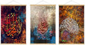 3pcs/Set Islamic Allah Muslim Quran Arabic Calligraphy Wall Poster, household room decoration daily wallpaper, framed canvas art, office home decoration bedroom living room wall decoration (H, 24"L x 16"W, Framed) by BAEMEFLE