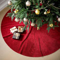 Viorawhite Red Christmas Tree Skirt, 60 Inch Large Faux Fur by VioraWhite