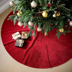 Viorawhite Red Christmas Tree Skirt, 60 Inch Large Faux Fur by VioraWhite