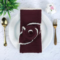 FINGERCRAFT Lace Cloth Napkins, Cotton Gauze, Set of 12, 20x20 in,Chocolate by FINGERCRAFT