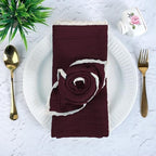 FINGERCRAFT Lace Cloth Napkins, Cotton Gauze, Set of 12, 20x20 in,Chocolate by FINGERCRAFT