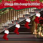 5 Pack Round Christmas Stocking Holders Weighted Metal Stockings Hangers Multiple Uses Hanging Hooks Stocking Holders Bases for Fireplace Xmas Christmas Decor (Black, 5) - Image 6