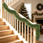 yofit 12FT Cedar Garland Christmas Decorations for Door Frame & Stairs - Image 2