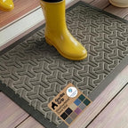 GORILLA GRIP WeatherMAX Door Mat, Indoor Outdoor Use, 35x23, Gray Geometric by GorillaGrip