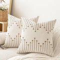 LILEPOY Boho Throw Pillow Covers 20x20 Farmhouse Decorative Pillow case by LILEPOY