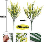 RECUTMS 20 Bundles Outdoor Artificial Flower UV Resistant Fake Stems Plants - Image 2