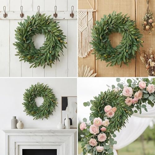 24 Inch Realistic Olive Wreath with Hand-Painted Olives - Image 5